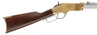 Model 1860 Henry Carbine,
caliber .44-40 WCF, 22" barrel,
Military sling swivels, brass frame,
white finish, used, by Aldo Uberti